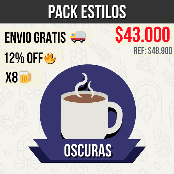 Pack Oscuras | Explorador 8 Cervezas + Envio Gratis | 12% OFF